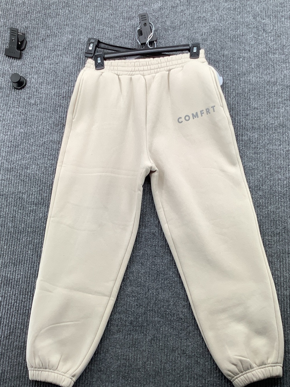 Kids Cream 'COMFRT' Fleece Joggers